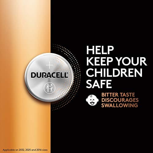 Duracell - 2032 3V Lithium Coin Battery - with Bitter Coating - 1 Count