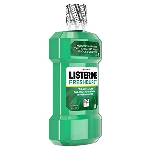 Listerine Freshburst Antiseptic Mouthwash with Germ-Killing Oral Care Formula to Fight Bad Breath, Plaque and Gingivitis, 500ml