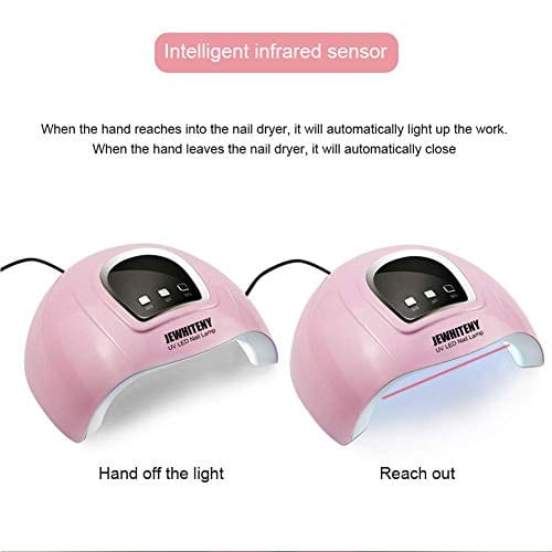 UV LED Nail Lamp 54W, Professional Nail Dryer Gel Polish Light, UV Nail Light with 3 Timer Setting, Nail Polish Curing Gel LED Dryer,