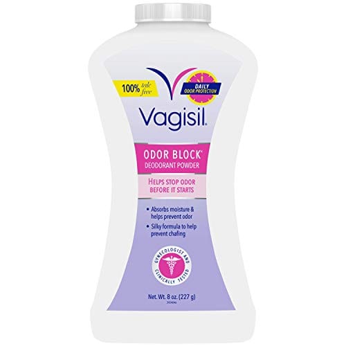 Vagisil Odor Block? Feminine Deodorant Powder for Women, Talc-Free, Gynecologist Tested, 8 Ounce (Packaging May Vary)