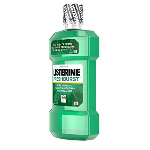 Listerine Freshburst Antiseptic Mouthwash with Germ-Killing Oral Care Formula to Fight Bad Breath, Plaque and Gingivitis, 500ml