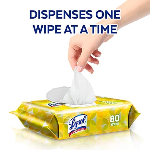 Lysol Disinfectant Handi-Pack Wipes, Multi-Surface Antibacterial Cleaning Wipes, for Disinfecting and Cleaning, Lemon and Lime