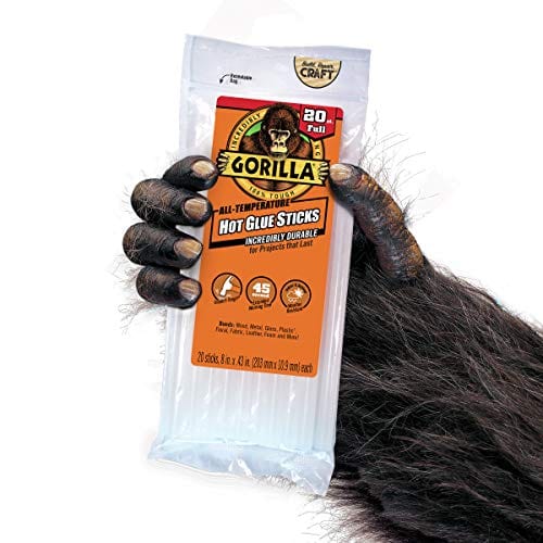 Gorilla Hot Glue Sticks, Full Size, 8