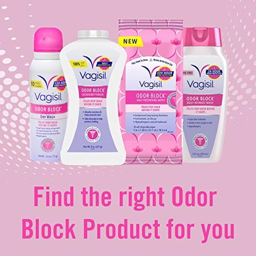 Vagisil Odor Block? Feminine Deodorant Powder for Women, Talc-Free, Gynecologist Tested, 8 Ounce (Packaging May Vary)