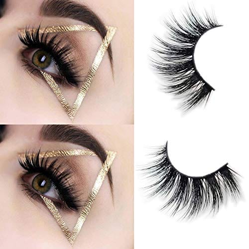 Veleasha 5D Faux Mink Lashes Handmade Luxurious Volume Fluffy Natural False Eyelashes 7 Pairs | Dubai