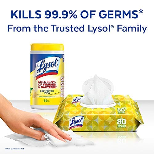 Lysol Disinfectant Handi-Pack Wipes, Multi-Surface Antibacterial Cleaning Wipes, for Disinfecting and Cleaning, Lemon and Lime