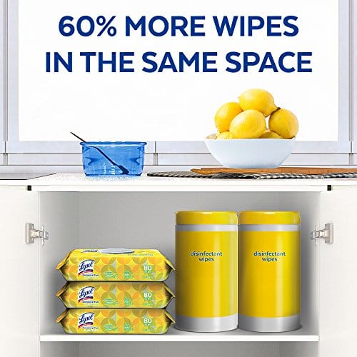 Lysol Disinfectant Handi-Pack Wipes, Multi-Surface Antibacterial Cleaning Wipes, for Disinfecting and Cleaning, Lemon and Lime