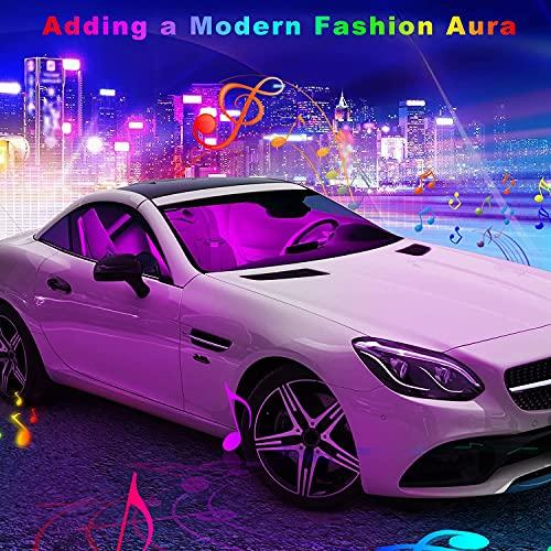 Interior Car Lights Keepsmile Car Accessories Car Led Lights APP Control with Remote Music Sync Color Change RGB Under Dash Car Lighting