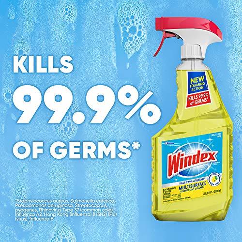 Windex Multi-Surface Cleaner and Disinfectant Spray Bottle, Scent, Citrus Fresh, 23 Fl Oz (Pack of 1)