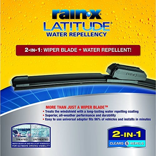 Rain-X 5079272-2 Latitude 2-IN-1 Water Repellency Wiper Blade, 14