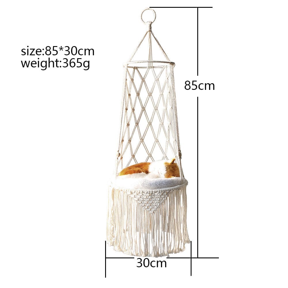 Pet Bed Macrame Cat Hammock Wall Hanging