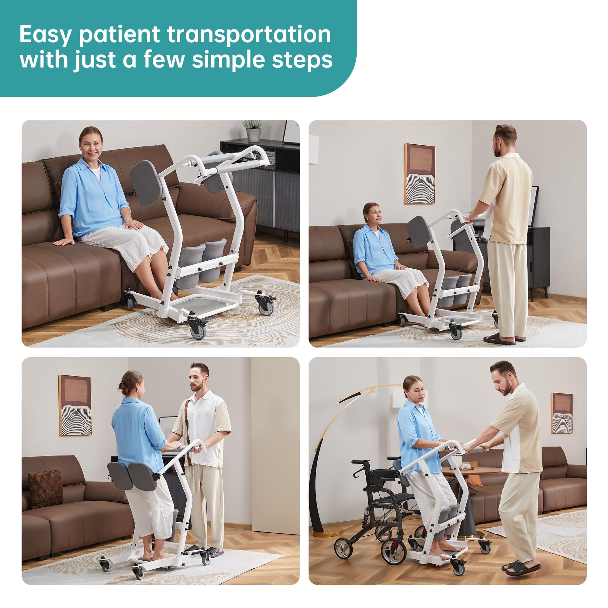 HFK-9405 ELENKER ?  Sit to Stand Assist Patient Transport Unit, Patient Lift for Home Care Use, Medical Equipment Lift Assist