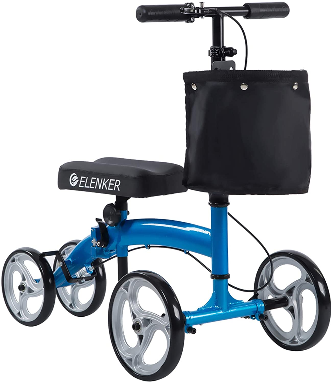 KGH-9155 ELENKER?  Lightweight Foldable Knee Scooter Crutches Alternative for Foot Injuries Ankles Surgery
