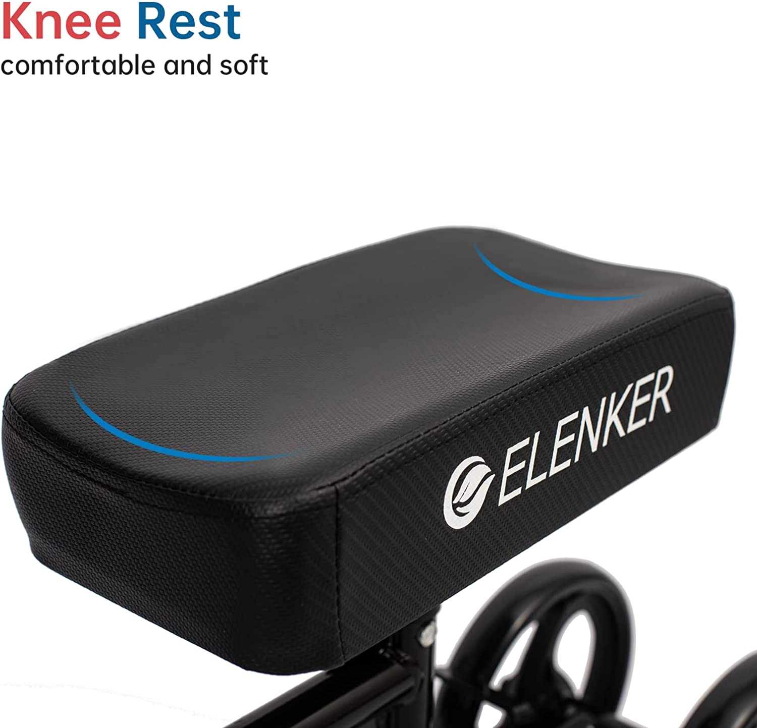 KGH-9161A  ELENKER?  Steerable Knee Walker Deluxe Medical Scooter for Foot Injuries Compact Crutches Alternative Black