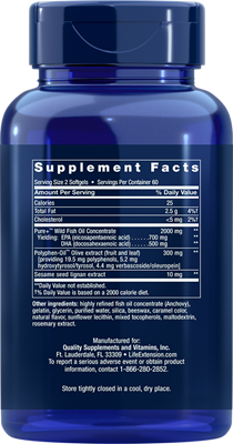 Super Omega-3 EPA/DHA with Sesame Lignans & Olive Extract