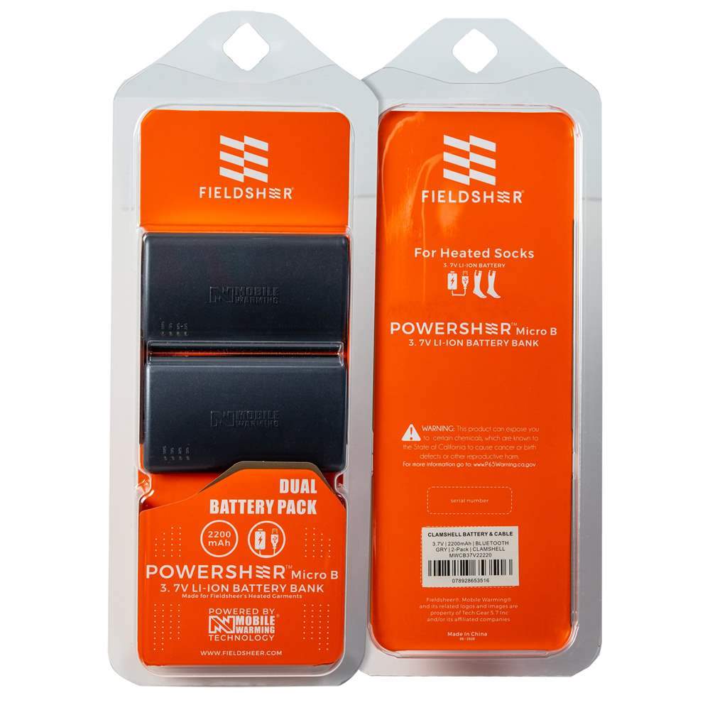 3.7v Powersheer? Micro Premium Sock Battery and Cable 2 Pack