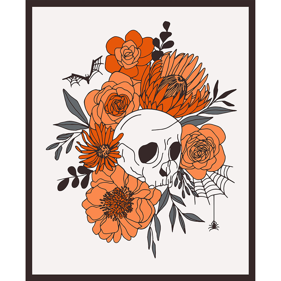  Noir 36" Skull Panel Ghost Pumpkin 