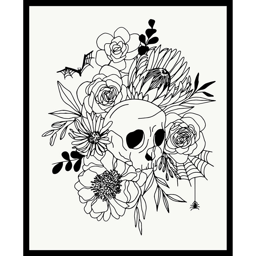  Noir 36" Skull Panel Ghost 