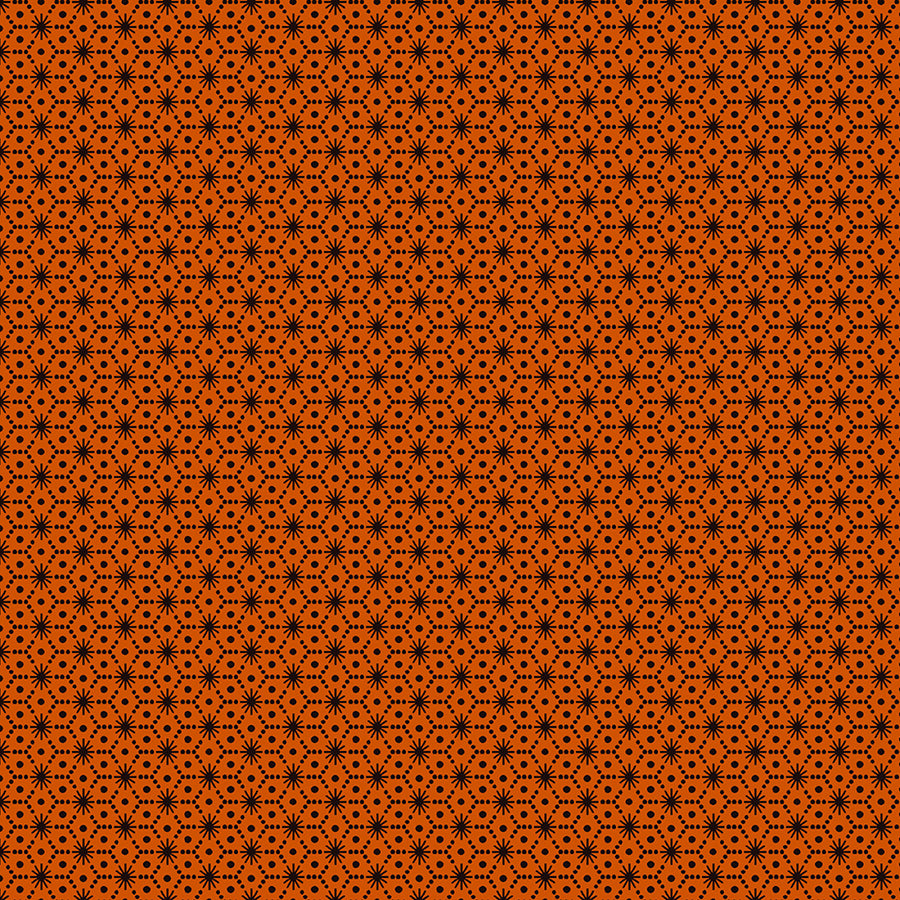  No Tricks, Just Treats Hex Star Orange/Black 