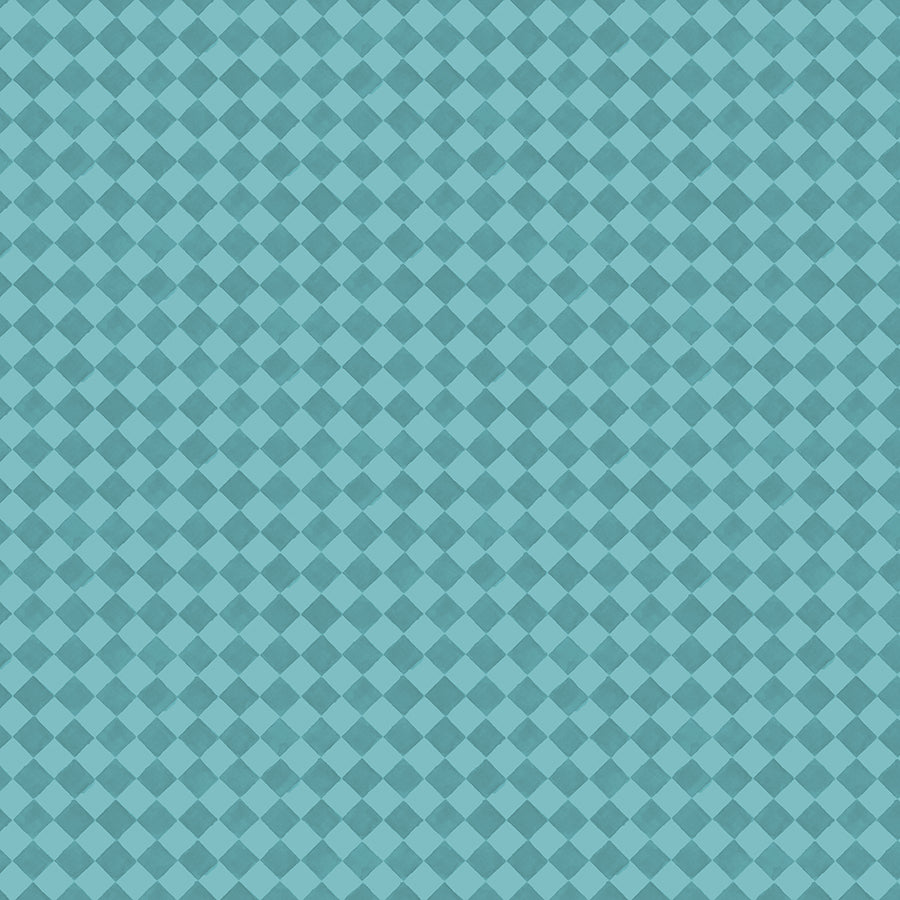  Sweet Little Pleasures Diamond Check Teal 