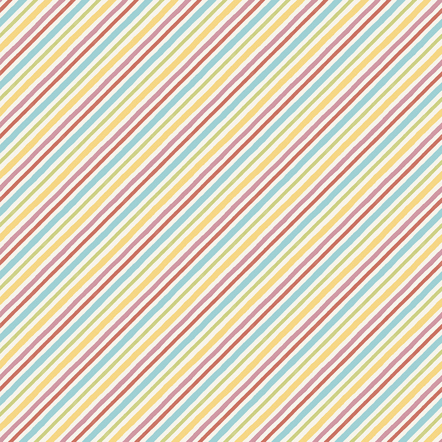 Sweet Little Pleasures Diagonal Stripe Cream/Multi 