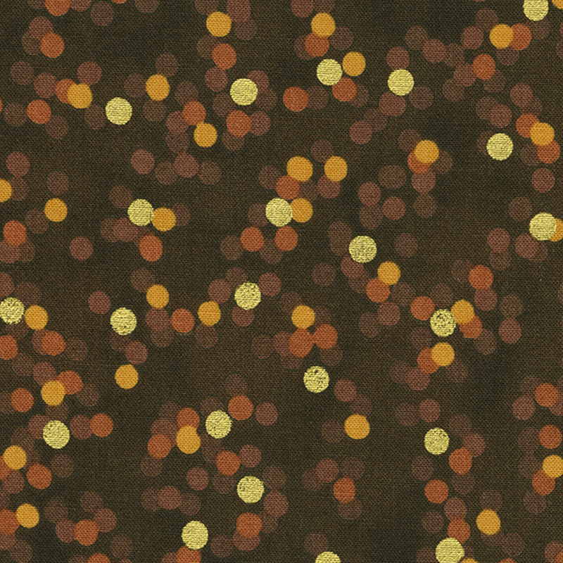  Sweet Pumpkin Spice Dots Walnut Metallic 
