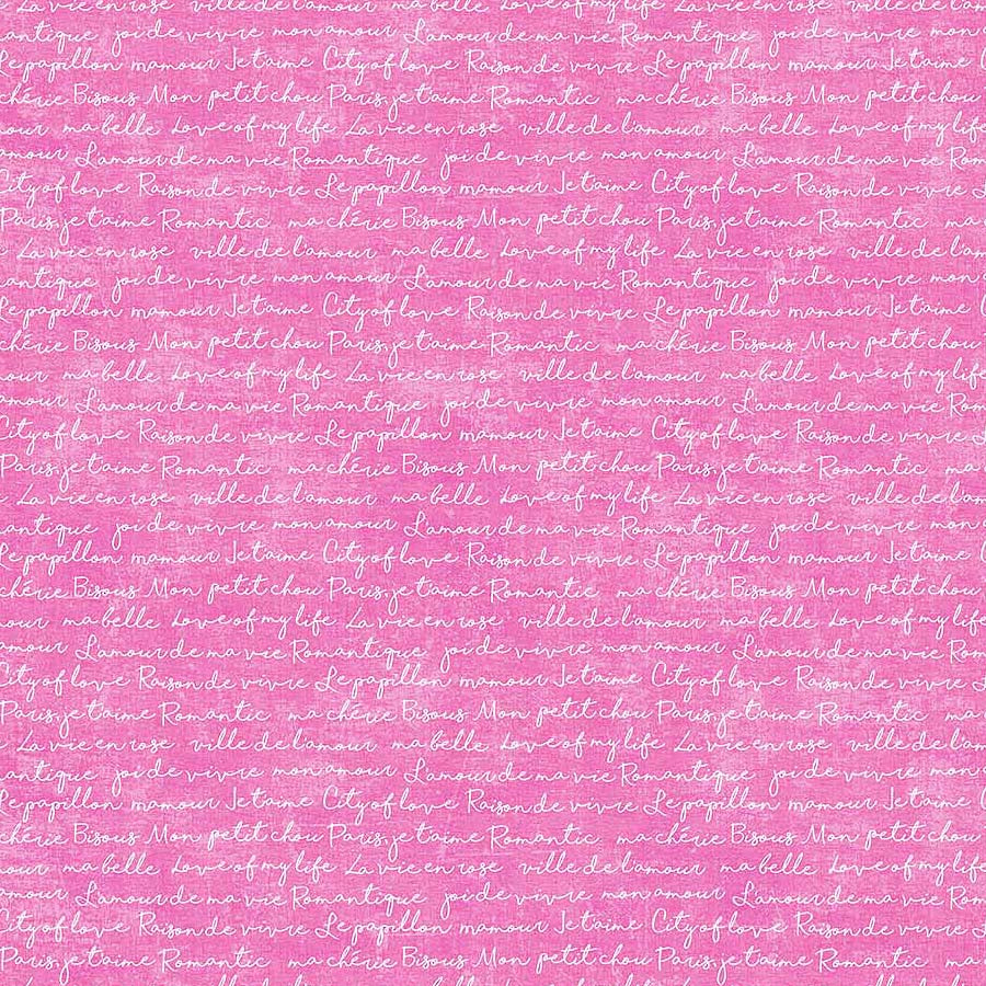  From Paris With Love Text Pink 
