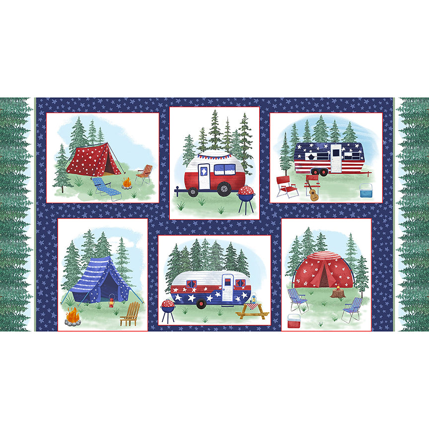  Camp USA 24" Camping Blocks Panel Dark Blue 