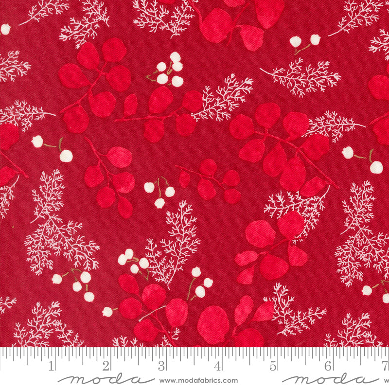  Winterly Greenery & Berries Crimson 