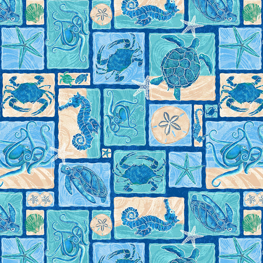  M'Ocean Patchwork Navy 