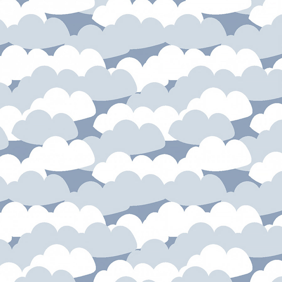  Farm-tastic Friends Allover Clouds Blue 