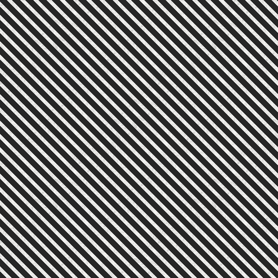  Coffee Life Diagonal Stripe White/Black 