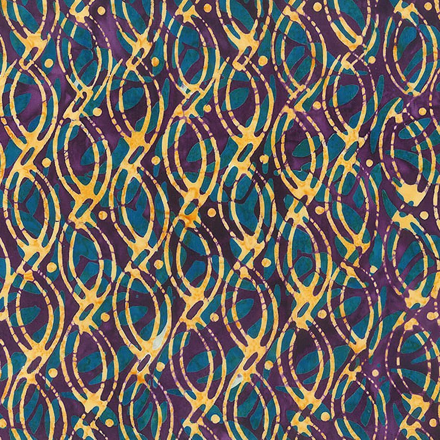  Fragrant Batiks Trails Doubled Dark Teal 