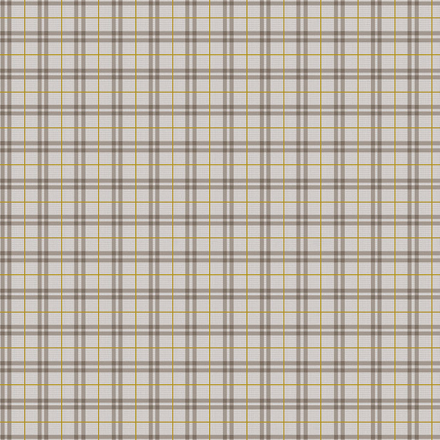  Winter Dreams Gingham Taupe Metallic 