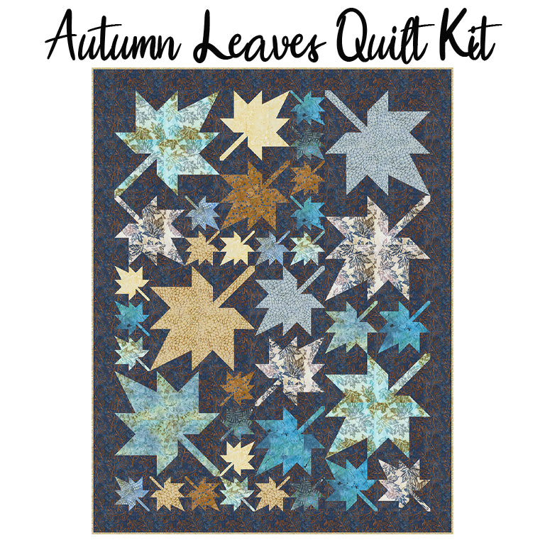  Autumn Leaves Quilt Kit with Blue Ridge Batiks from Moda 