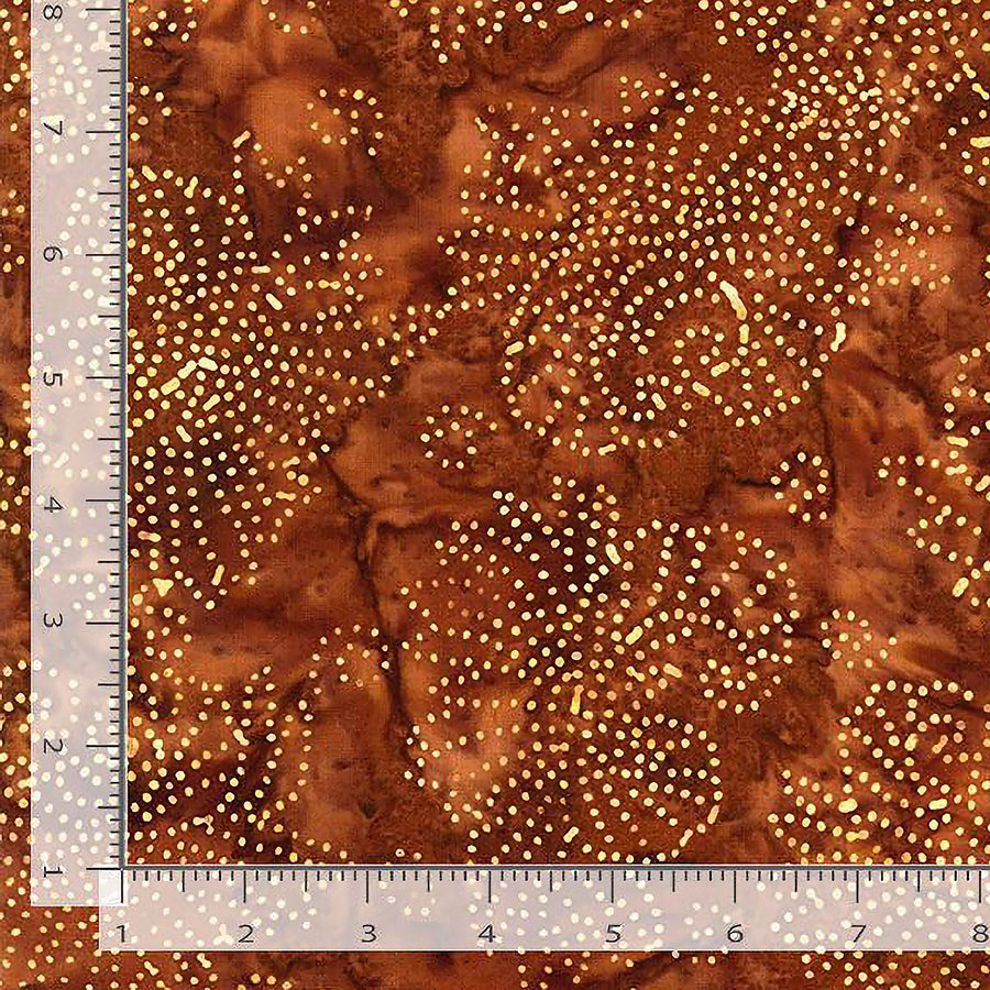  Tonga Cider Batiks Button Leaves Caramel 