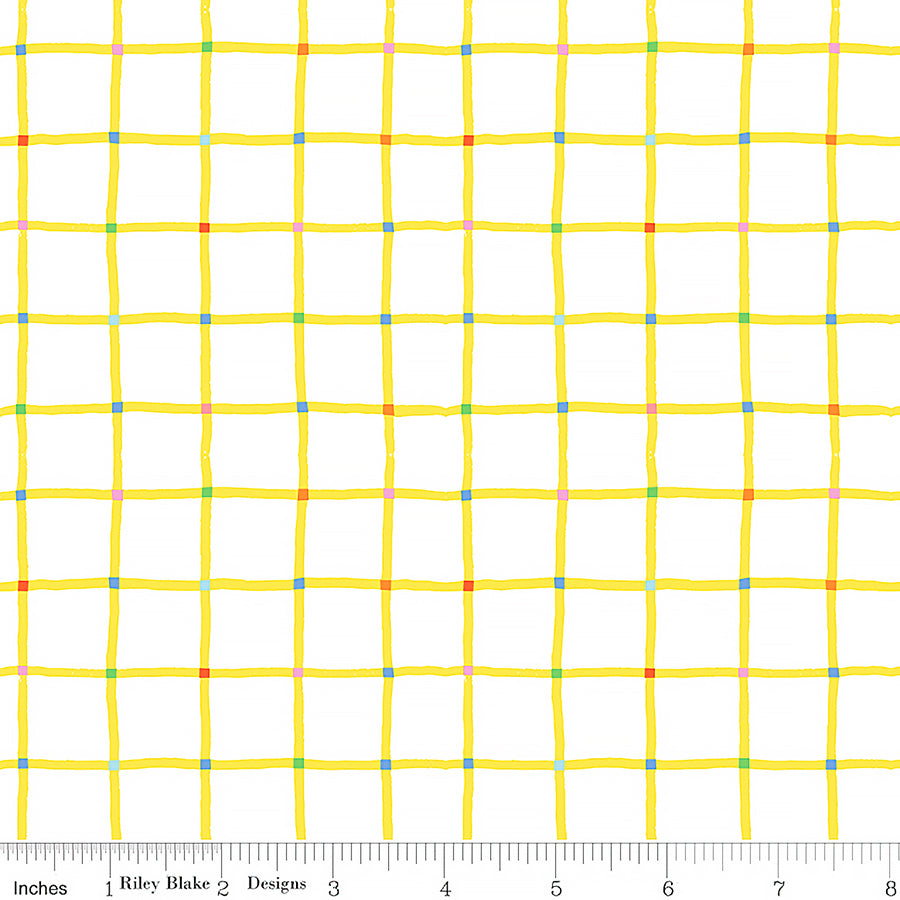  100 Aker Woods Picnic Plaid White 