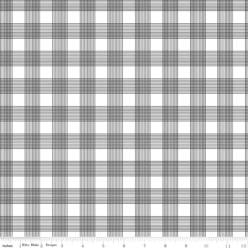  Press On Pinstripe Plaid Black 