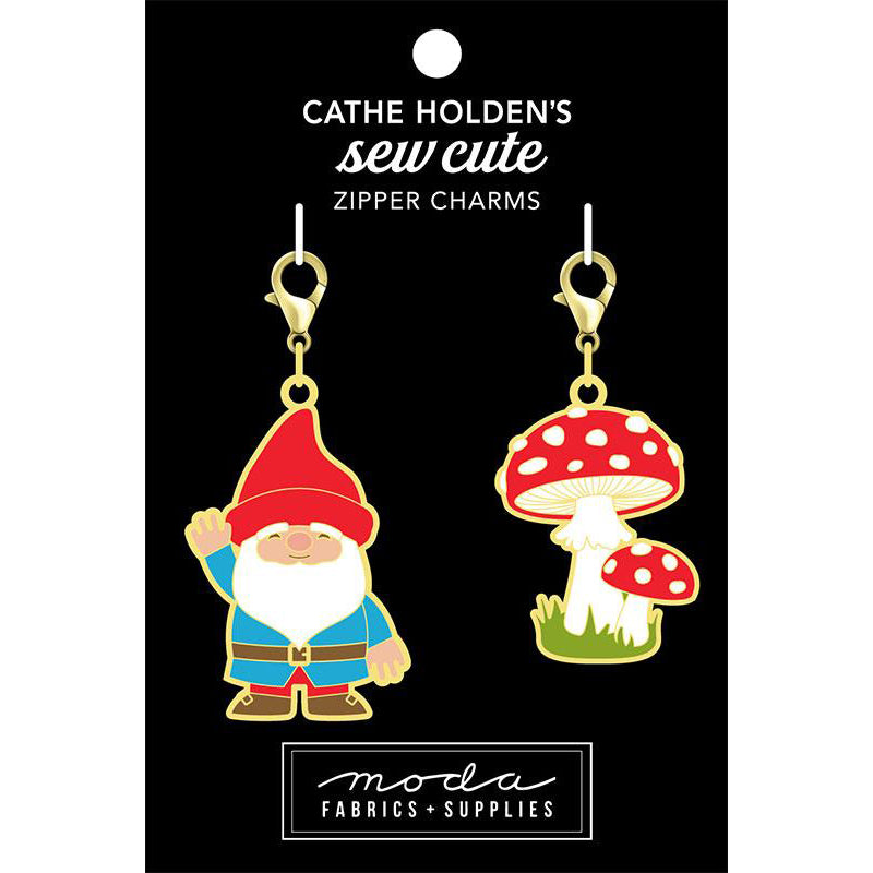 Gnome Mushroom Zipper Pulls from Moda Fabrics 