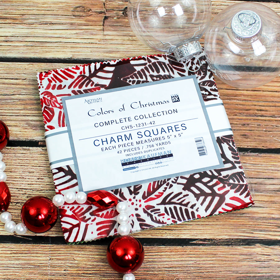  Colors of Christmas Batiks 5" Squares 