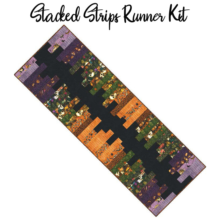  Stacked Strips Runner Kit with Dreadful Delights from Robert Kaufman 