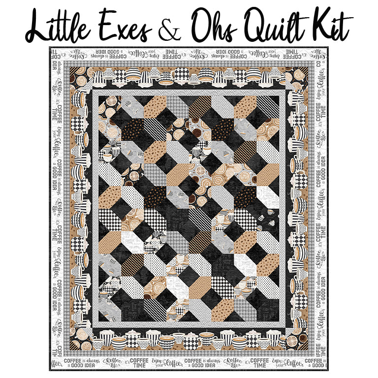  Little Exes & Ohs Quilt Kit with Coffee Life from Wilmington 