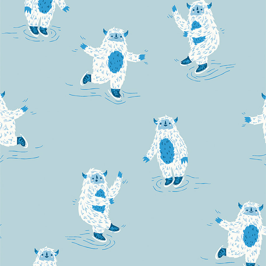  Snuggles Flannel Yappi Yeti Blue 