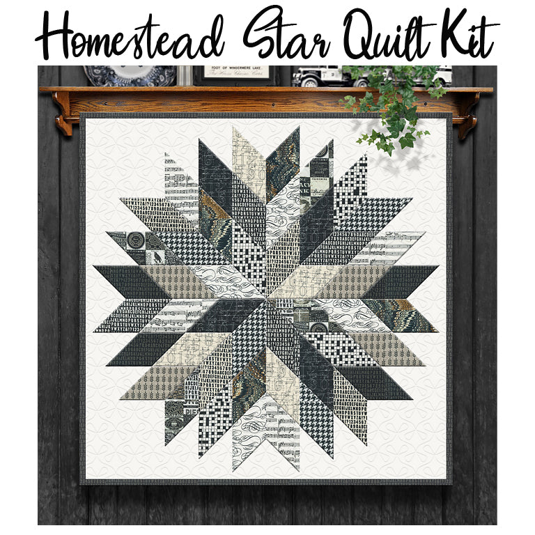  Homestead Star Quilt Kit with Sable & Swan from Moda 