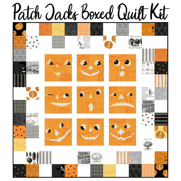  Patch Jacks Boxed Quilt Kit with Pumpkin Patch from Riley Blake 
