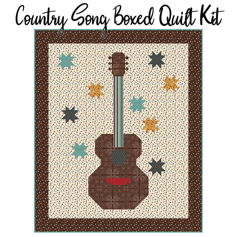  Country Song Boxed Quilt Kit with Cowboys from Riley Blake 