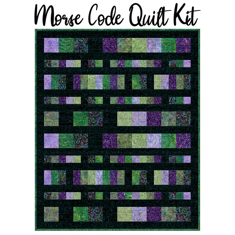  Morse Code Quilt Kit with Mystic Vineyard Batiks from Wilmington 