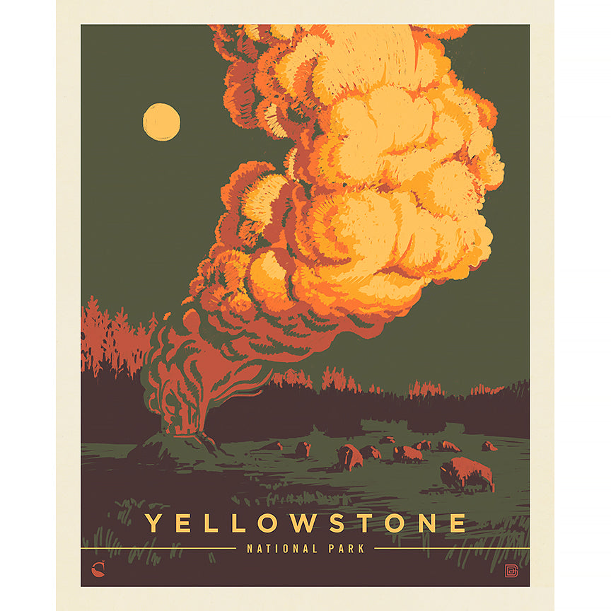  National Parks 36" Yellowstone Poster Panel Multi 