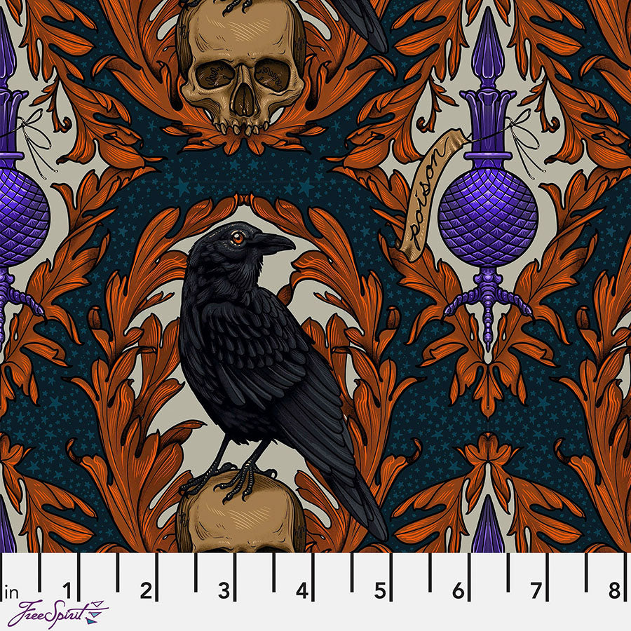  Mystic Moonlight Crow Damask Multi 