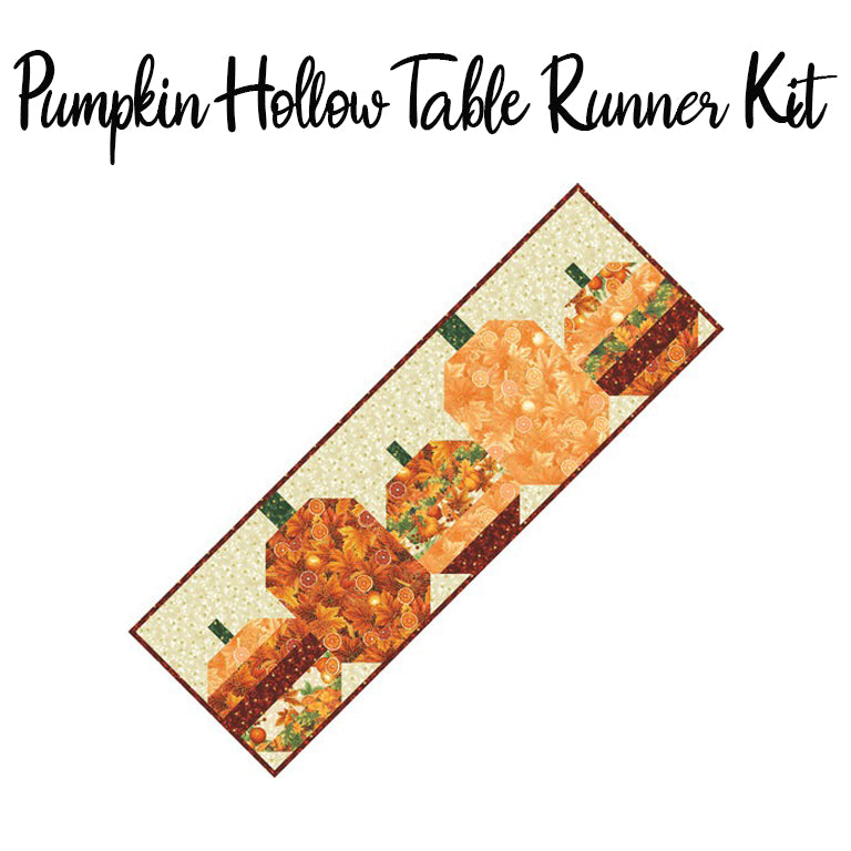  Pumpkin Hollow Table Runner Kit with Sweet Pumpkin Spice from Robert Kaufman 